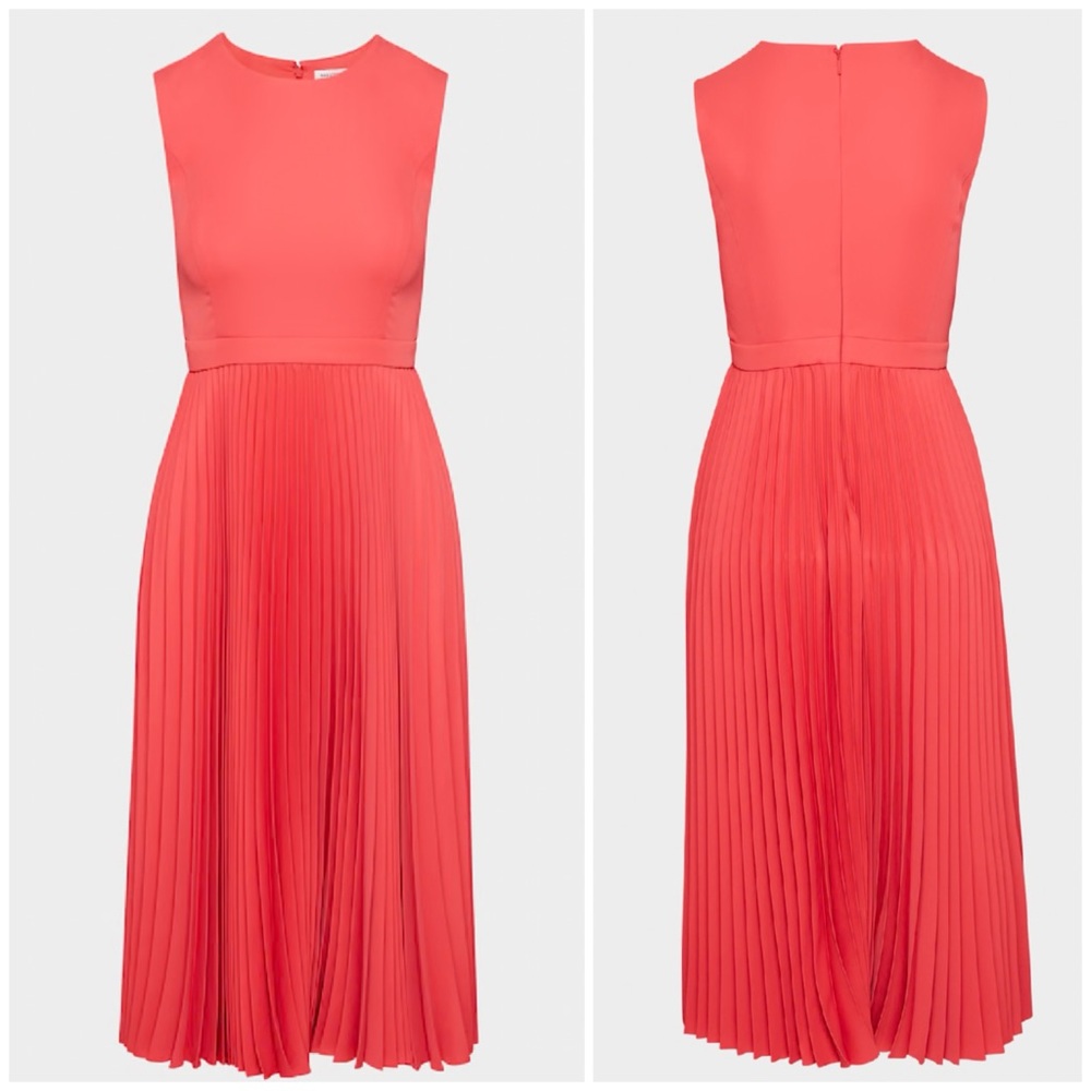 Babaton Vibrant Coral Midi Dress - Picture 6 of 8